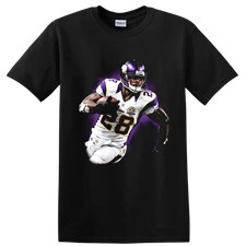 Adrian Peterson Minnesota Vikings Football Player T Shirt Runaway Speed Tee Adrian Peterson Minnesota Vikings Football Player T Shirt Runaway Speed Tee
