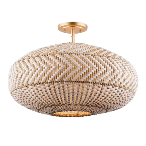 Crystorama Zanzibar 4 Light Semi Flush Mount, Soft Gold - ZAN-9014-SG-CEILING - Picture 1 of 1