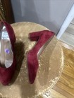 Aerosoles Women's US 10 1/2 Bette Red Suede Dress On Block Heels Shoes 1143 — photo 7