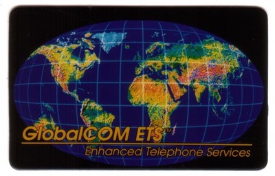 GlobalCOM ETS Enhanced Telephone Services (Chinese Reverse) SPECIMEN Phone Card