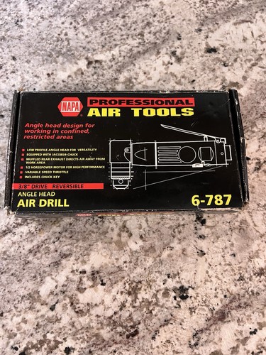 NAPA Professional 3/8" Drive Reversible Angle Head Air Drill (Model 6-787)