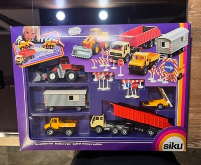 Siku 6311 Set, Baustellenset Kipper Bagger Unimog Bauwagen OVP