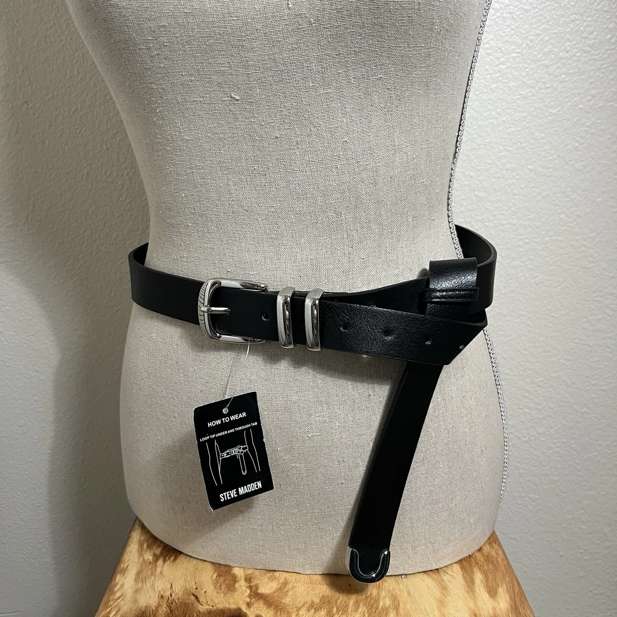 Steve Madden Black Size S Belts for Women for sale | eBay display picture 1