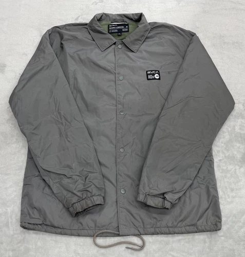 RVCA Artist Network Program Nature X Industry Coach Jacket Men’s M Gray Graphic - product listing photo