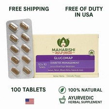 Maharishi Ayurveda Glucomap 100 Tablets Herbal Supplement Natural Wellness 2027
