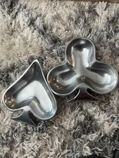 Club Tray and Spade Tray Decorative Silver Trays Set of 2