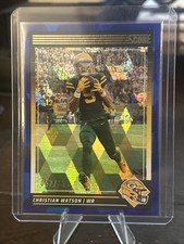 2024 Score Football Christian Watson #104 Blue Cubic /120