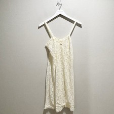 Vintage ST MICHAEL Women  s Slip Lingerie Dress Nightgown Floral Lace Retro 12