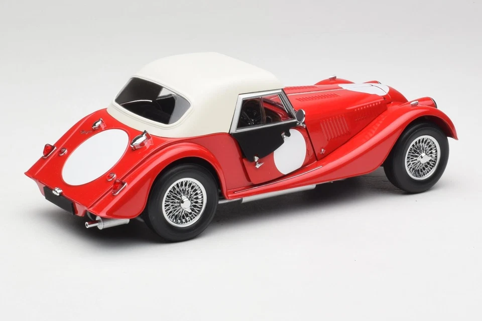 08114R Morgan 4/4 Plus Competition Hardtop Red Kyosho 1/18 - Image 3 of 4