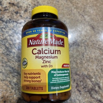 Nature Made Calcium  Magnesium Zinc With Vitamin D3  - 300 Tablets (exp Jan/29)