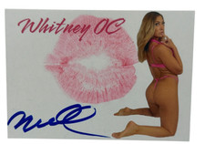 Whitney OC Signed Kiss Card Adult Star Autograph Kiss Print Beckett Witness