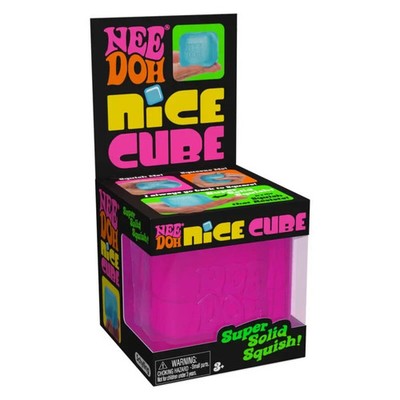 NeeDoh Nice Cube Squishy Stress Toy Super Solid Fidget PINK NEW