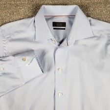 Eton Shirt Mens 41-16 Blue Contemporary Fit Dress Shirt Cotton Sweden