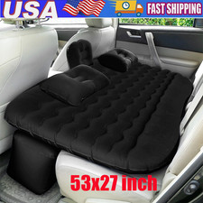Inflatable Travel Car Air Mattress Back Seat Bed and Rest W/Pillows Pump and Bag