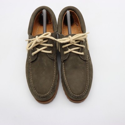 Timberland Boat Authentics 3 Eye Classic Lug Olive Green Suede