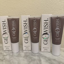New 3 Lot GloWish by Huda Beauty MultiDew Skin Tint 12 Rich 1.35 oz