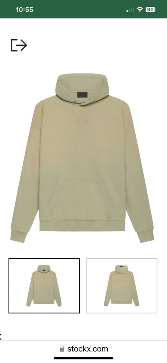 Fear of Gods FG hoodie Seventh Collection in Vintage Matcha Fear of Gods FG hoodie Seventh Collection in Vintage Matcha