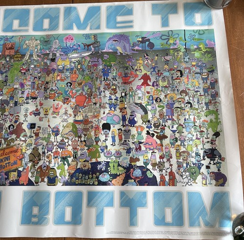 Sponge Bob Square Pants “Welcome To Bikini Bottom” 22” x 34” Collage Poster - Picture 3 of 7