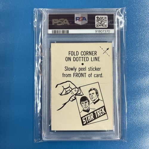 1976 TOPPS STAR TREK STICKERS #2 MR. SPOCK - UNEARTHLY! PSA 4 *Fresh Slab* - Picture 2 of 3