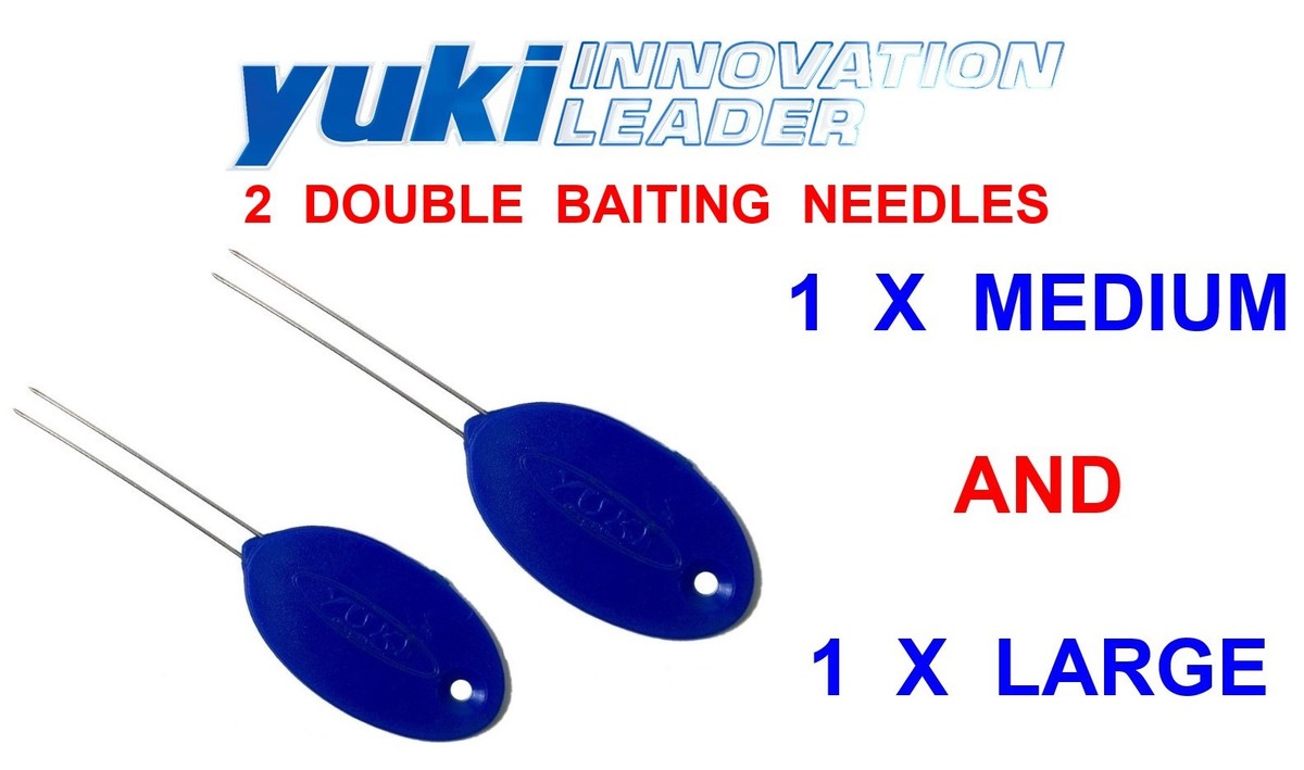 YUKI DOUBLE BAITING NEEDLE 2pc FOR SEA FISHING LUG RAG WORM SQUID CRAB BAIT  TOOL - Main Image