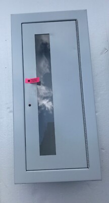 Larsens 2409-1F LARGE Recessed 10lb Fire Extinguisher Cabinet-White New Open Box
