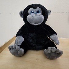 Melissa And Doug Monkey Baby Gorilla Chimpanzee Black Grey Plush Stuffed Animal