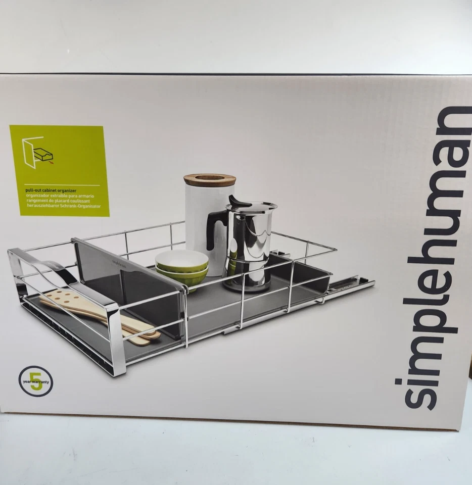 Organizador de gabinete extraíble simplehuman 14 pulgadas, marco de acero de calibre pesado, nuevo en caja Foto 3 de 4