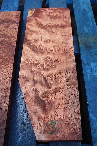 SALVAGED ANCIENT COASTAL REDWOOD BURL guitar top billet / knife handle AAA - Picture 7 of 10