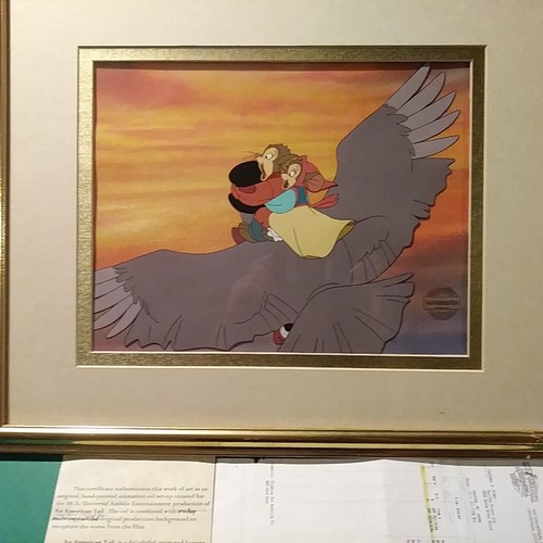 AMERICAN TAIL FIEVEL, TANYA, HENRY BLUTH STUDIOS CEL ON COPY BG SETUP,16FLD MINT - Picture 6 of 7