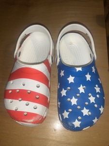 american flag crocs youth