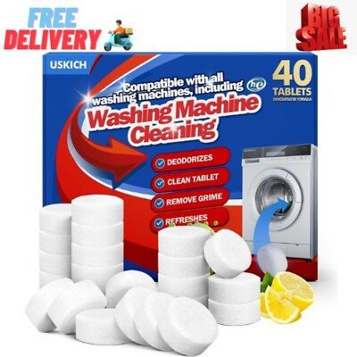 #ad Washing Machine Cleaner 6 Month Supply Cleans Front Load and Top Load 40.ct $12.98