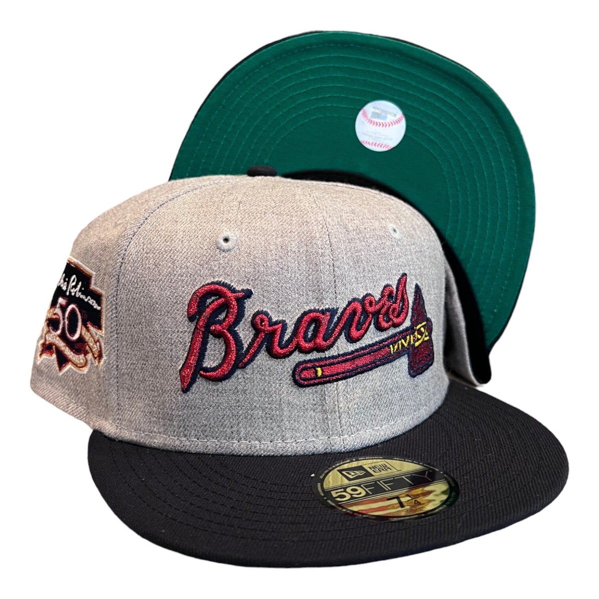 New Era アトランタ・ブレーブス キャップ 7 1/4 グレー New Era アトランタ・ブレーブス キャップ 7 1/4 グレー 59FIFTY