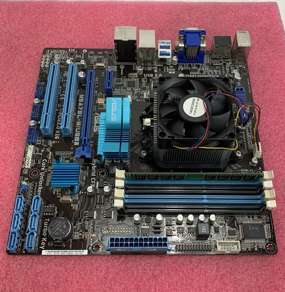 ASUS M5A78L-M/USB3 Motherboard AMD FX-4300 2.8GHz 8GB RAM w/Shield - Image 3 of 4