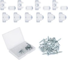 10Pack False Front Cabinet Clips, w Screws Acrylic False Front Cabinet Drawer Cl