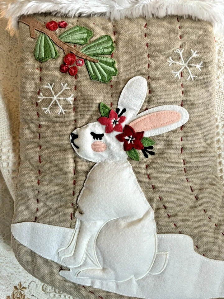 Pottery Barn Vacaciones Navidad Medias Conejo Fiesta Disney Niña Regalo / Foto 2 de 4