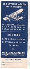 14) Etichetta posta aerea USA RARA Pan American / El Servico......