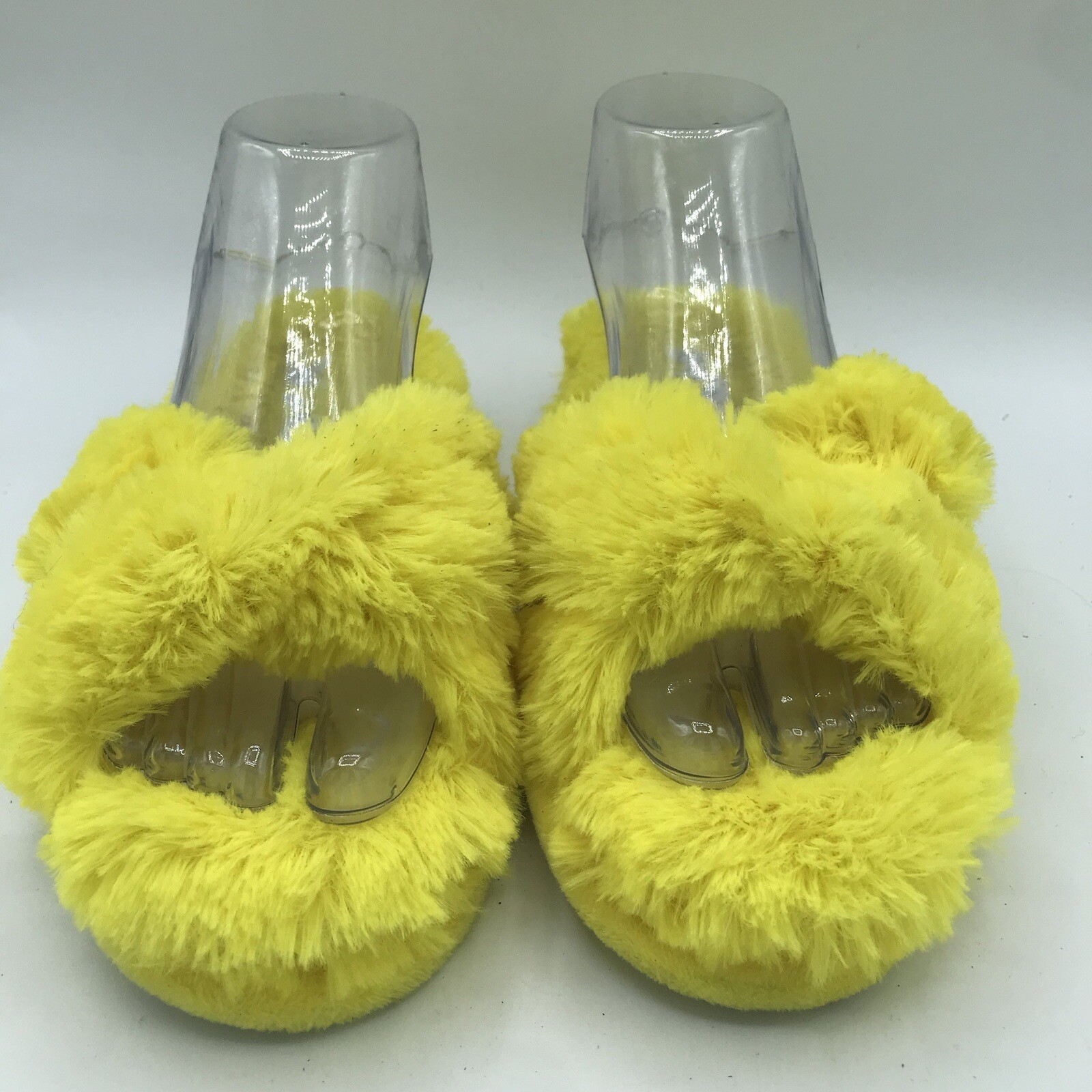 PANTOFOLA D’ORO Nordstrom Abound taglia S 5 6 ciabatte gialle peluche slip on tracolla comode usate in ottime condizioni