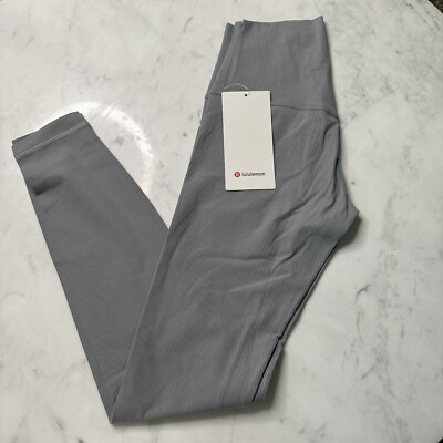 Lululemon Align Ribbed HR Pant 28” - Rhino Grey / Size 6 | eBay