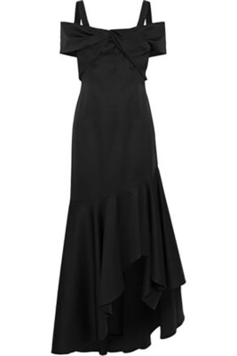 SACHIN & BABI Women's Ahmed Cold shoulder Ruffled Duchesse Satin-twill Gown 989