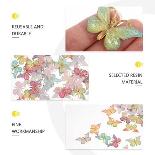 3 sztuki motyl ręcznie robione materiały DIY biżuteria rzemieślnicza - Zdjęcie 7 z 12