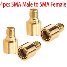 4PCS- DC-12GHz SMA Male Quick Push-on to SMA Female RF Adapter Plug Jack Testing