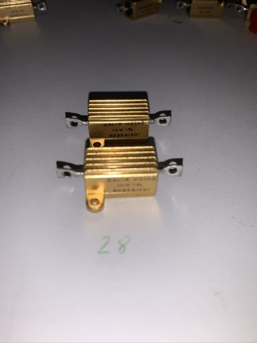 CAL-R MC100 10 Watt 1000 Ohm 1% RE65G1001 Resistors New Pack Of (2) - Picture 6 of 12