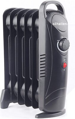 Schallen schwarz tragbarer elektrischer schlanker ölgefüllter Heizkörper Heizung - kleines Büro