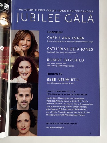 Jubilee Gala PLAYBILL Carrie Ann Inaba Catherine Zeta Jones Bebe Neuwirth - Imagen 7 de 14