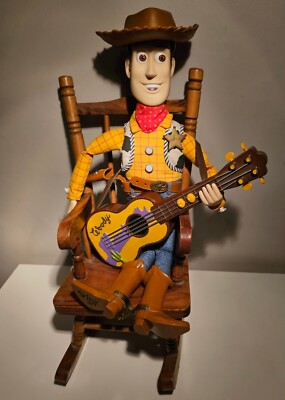 1999 Toy Story Singing Woody Figure With Playing Guitar 17 Hat +