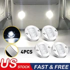 4X Round Marine Boat LED Courtesy Lights Cabin Deck Stern Navigation Light White