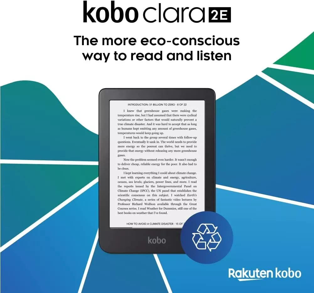 Kobo Clara 2E eReader, Glare-Free 6” HD Touchscreen, 16GB (Open Box)