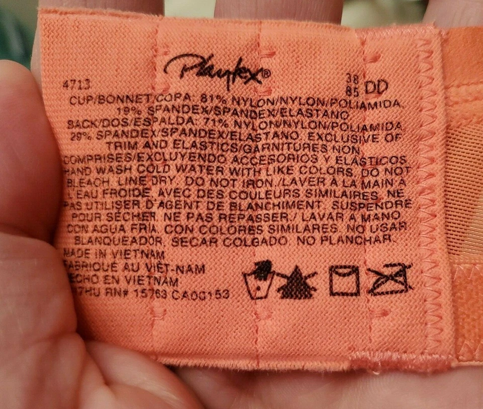 Sujetador Playtex Love My Curves 38DD Coral Punch Transpirable Balconette Con Aros NUEVO Foto 2 de 4