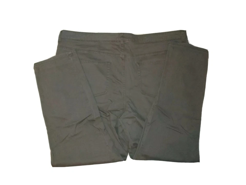 LOGO Lori Goldstein Women's 22W 5-Pocket Stretch Sateen Skinny Pants Green/Gray - Image 2 of 4