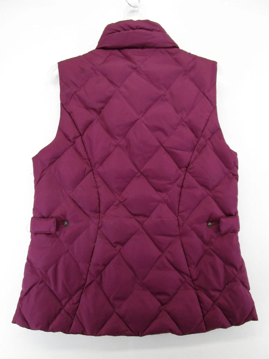 Kenneth Cole Reaction Womens M Full Zip Up Mock Neck Quilted Vest
